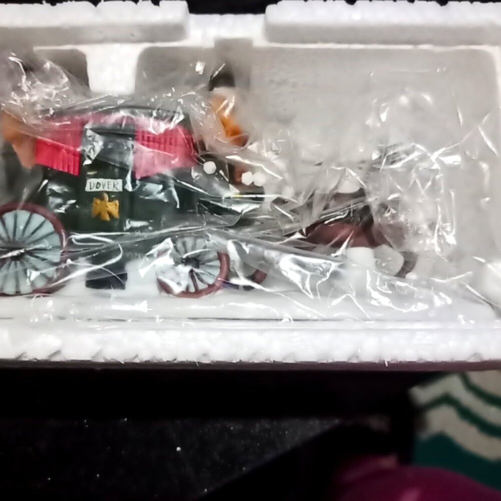 Vintage 1988 Dept 56 Heritage Village Christmas Collection "Dover Coach … - Picture 6 of 10